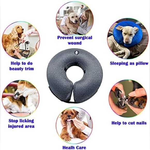 New! Katoggy Inflatable Dog Collar, Cone, Adjustable Donut E-Collar, Size Large - Picture 4 of 8